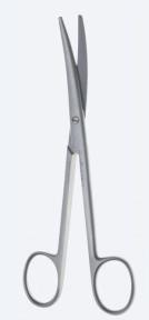 Ножиці, хірургічні, "Lexer", дисекційні, звужені, вигнуті, тупокінцеві, загальна довжина 165 мм, 6 1/2. Бренд - Asanus Medizintechnik Gmb, Німеччина